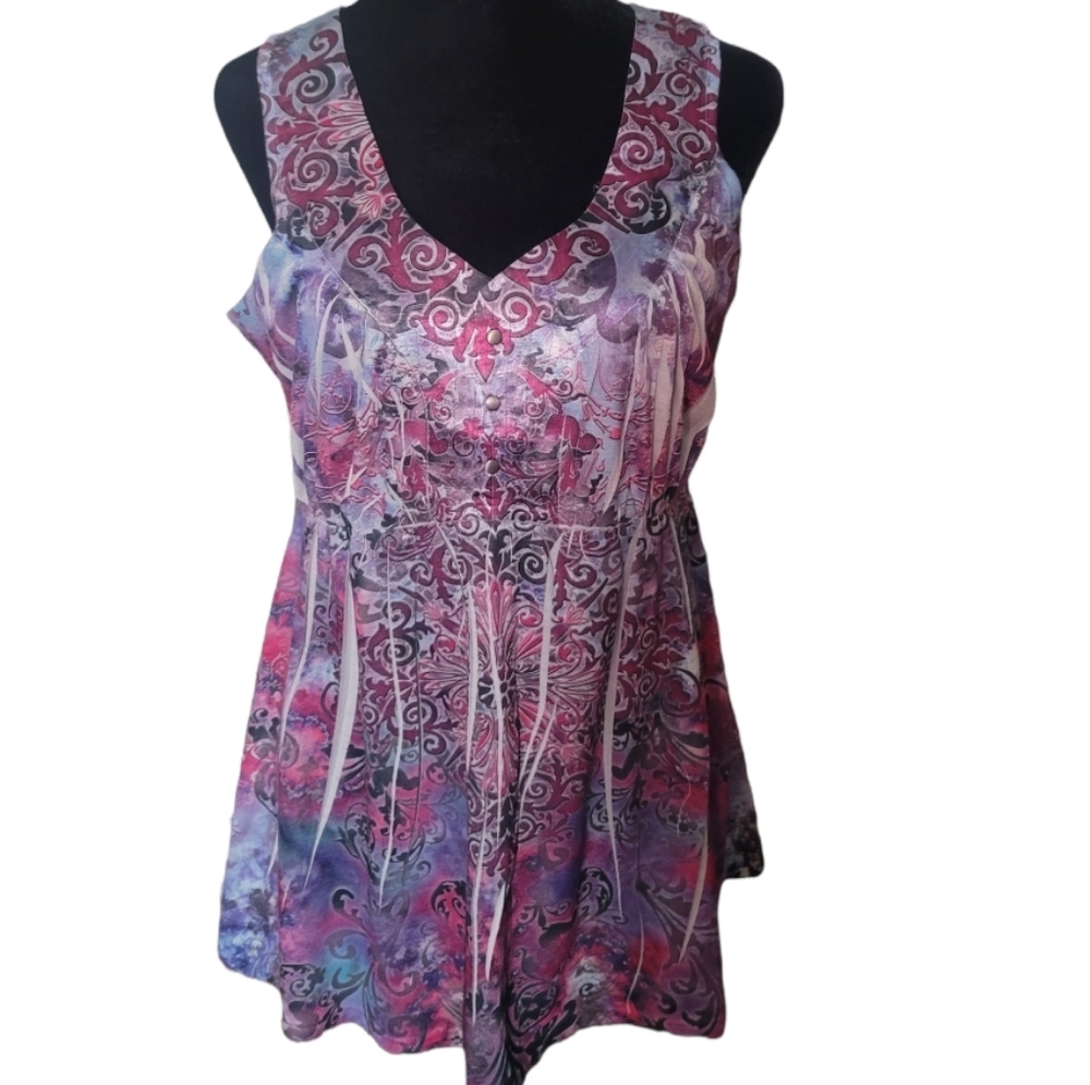 One World Jersey Knit Baby Doll Top Petite Medium